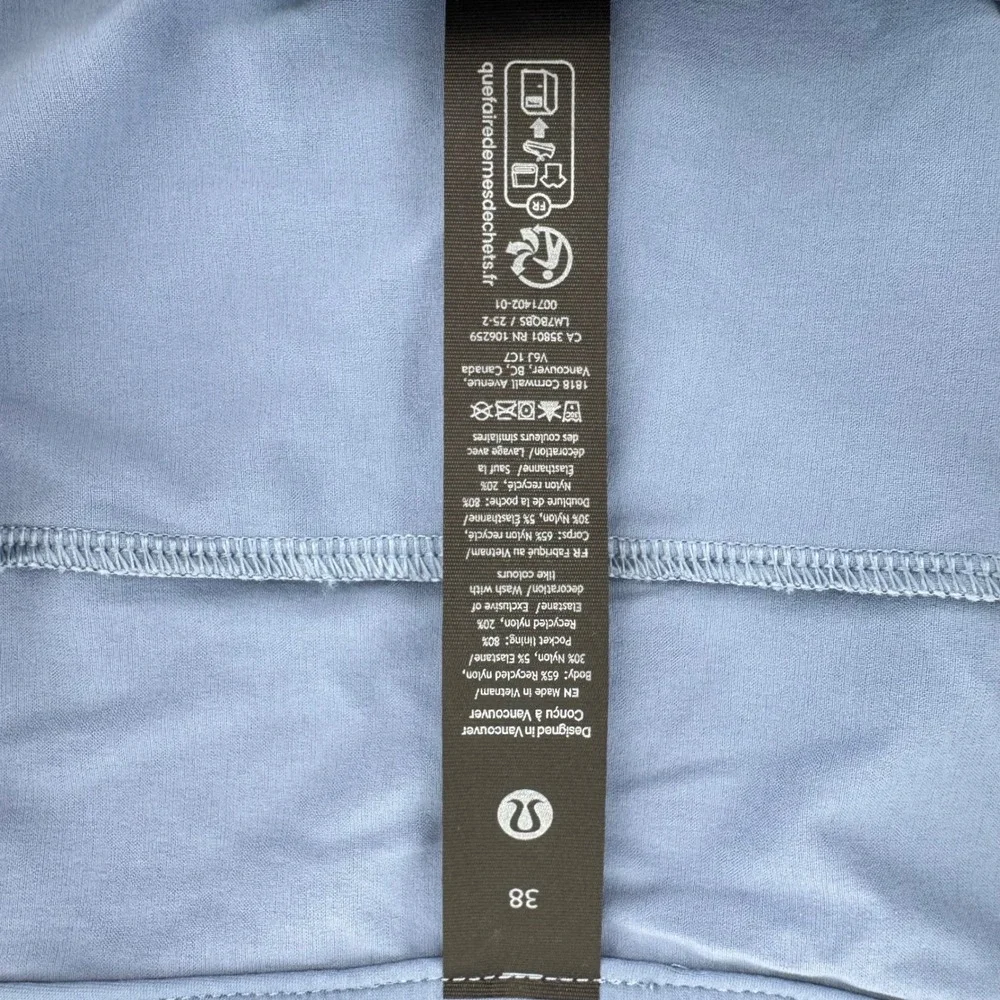 Lululemon Men Blue Linerless Board Short UPF 40 Swim Trunks LM7BQ8S Size 38‎ NWT